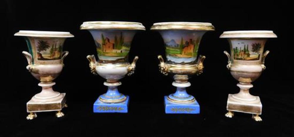 Appraisal: Two pair of English vases on pedestals th th C