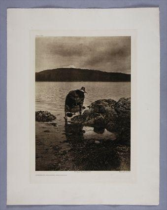 Appraisal: CURTIS EDWARD GATHERING ABALONES - NAKOAKTOK Photogravure - x in