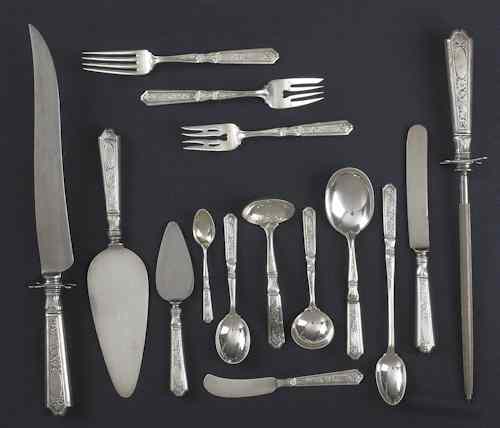 Appraisal: Gorham sterling silver St Dunstan flatware service comprising seven table