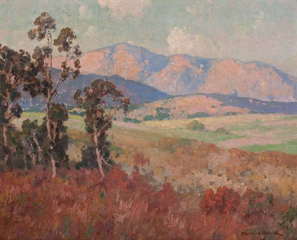 Appraisal: n a Maurice Braun American - Sunlit Hills signed 'Maurice