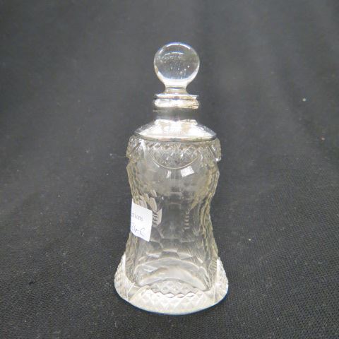 Appraisal: Cut Glass Sterling Perfume Bottle