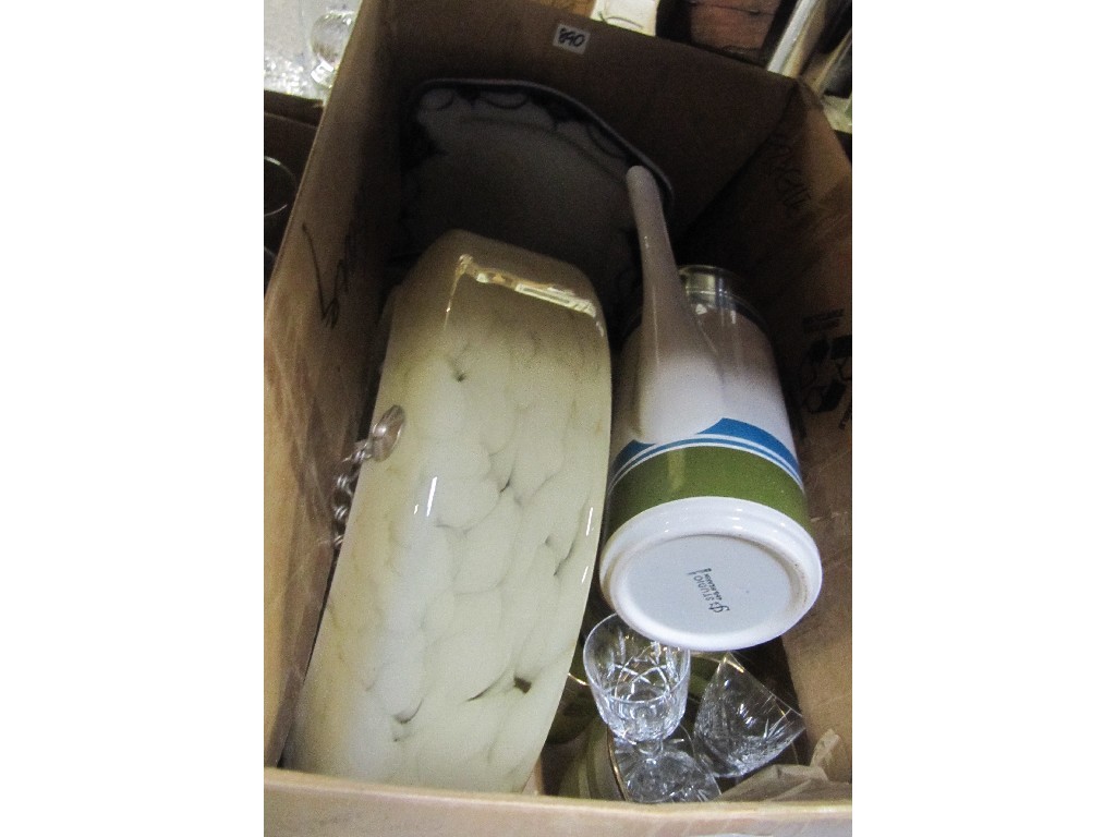 Appraisal: Box of assorted ceramics and glass