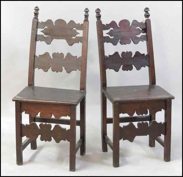 Appraisal: PAIR OF ITALIAN TH CENTURY SIDE CHAIRS H '' W