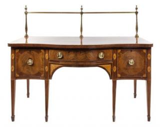 Appraisal: A Hepplewhite Mahogany Sideboard Height overall x width x depth