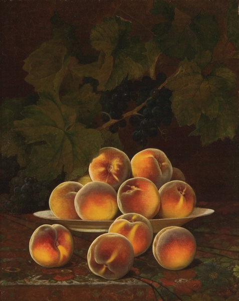 Appraisal: BROWN WILLIAM MASON American - Still Life with Peaches oil