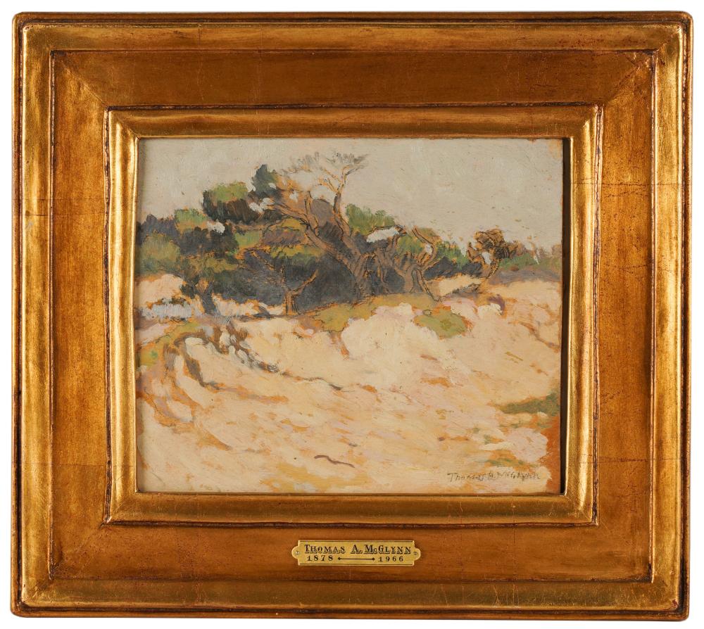 Appraisal: THOMAS A MCGLYNN - MONTEREY CYPRESS oil on board signed