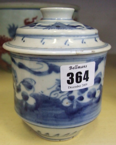 Appraisal: A Chinese blue and white potiche and a cover th