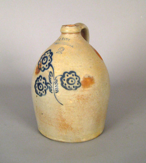 Appraisal: New York two gallon stoneware jug th c impressed C