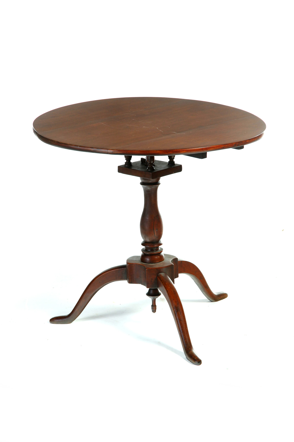 Appraisal: RHODE ISLAND CHIPPENDALE TILT-TOP TEA TABLE rd quarter- th century