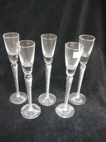 Appraisal: Hollow Twist Crystal Tall Cordials excellent