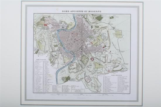 Appraisal: MAP OF ROME Rome Ancienne et Moderne by Th Duvotenay