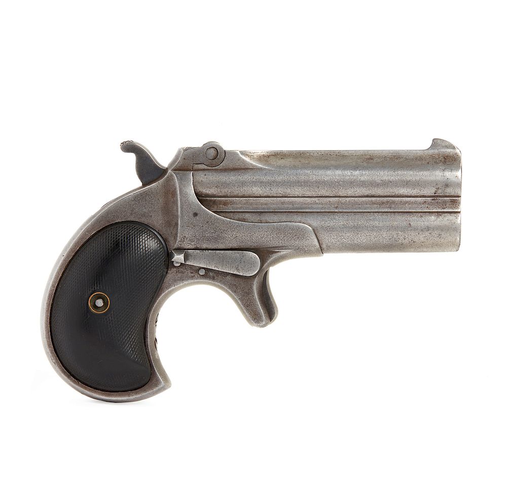 Appraisal: Remington Over Under Derringer Remington caliber double-barreled derringer post This