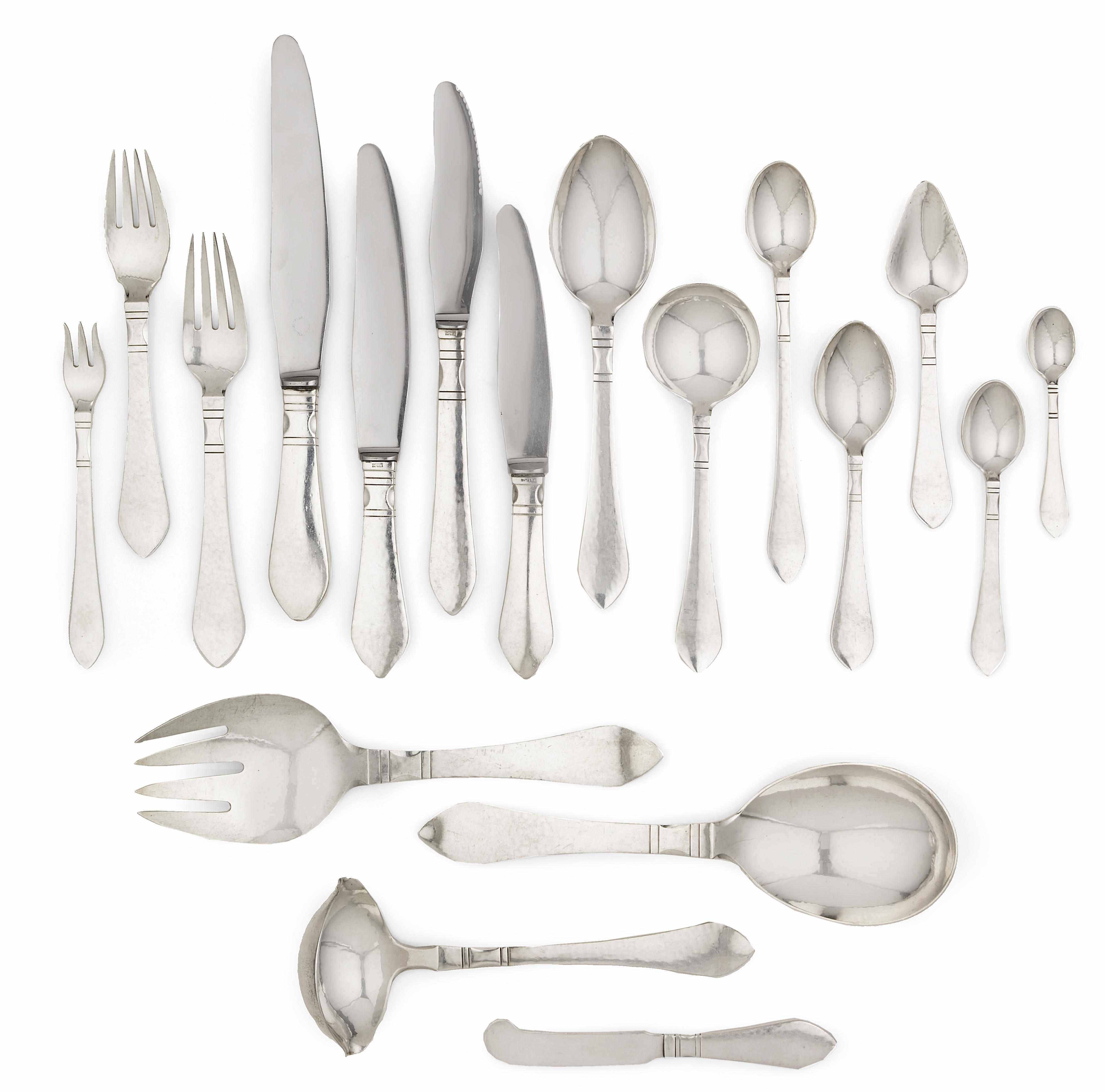 Appraisal: A Danish sterling flatware set Georg Jensen Copenhagen post Continental