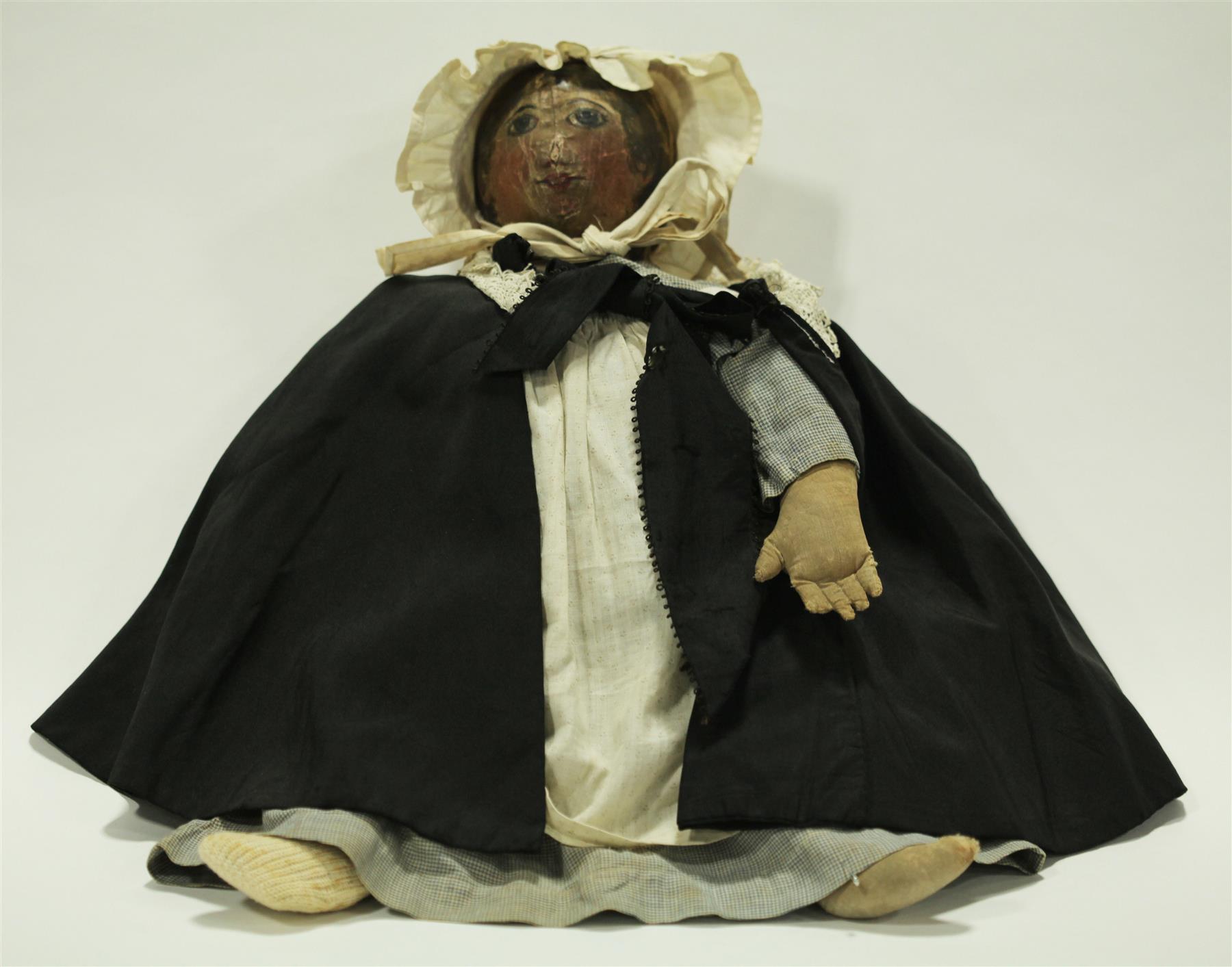 Appraisal: LARGE DOLL WITH PAINTED FACE American late th century Nice