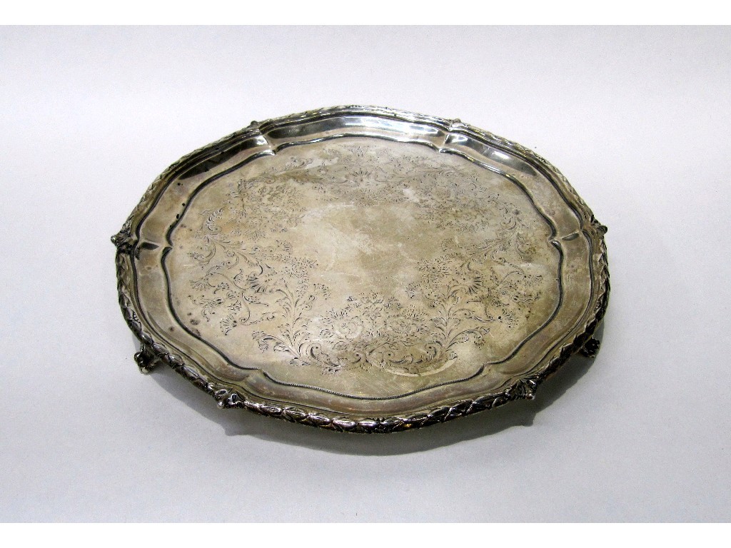 Appraisal: Silver card tray Sheffield