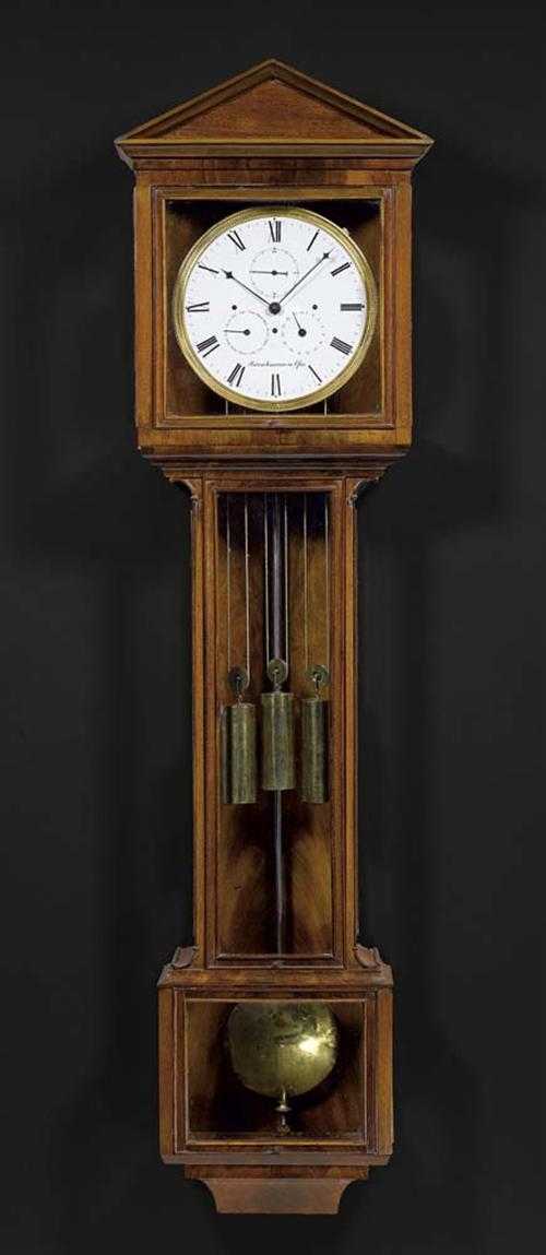 Appraisal: LARGE LANTERN CLOCK Biedermeier and later the dial signed RAUSCHMANN