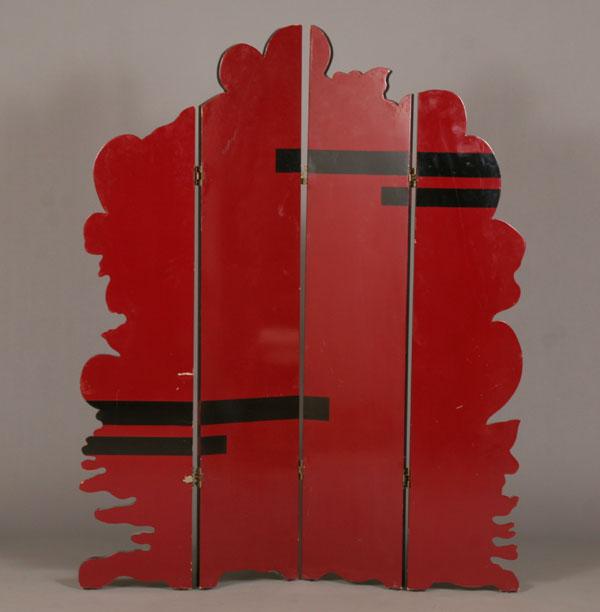 Appraisal: Impressive transitional Modern Art Deco German -panel screen room divider