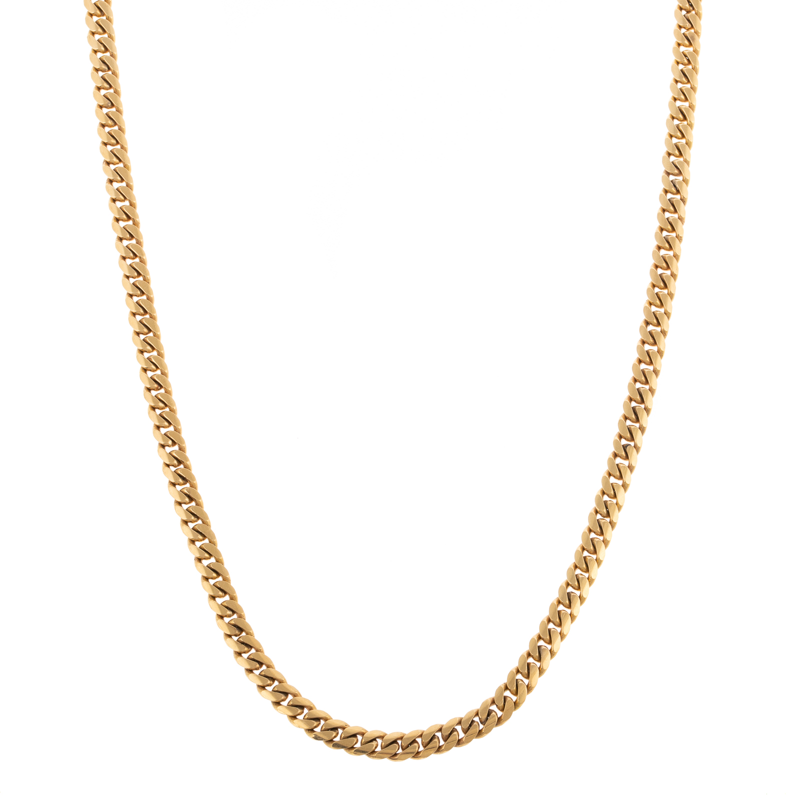 Appraisal: A HEAVY CURB LINK CHAIN NECKLACE IN K K yellow