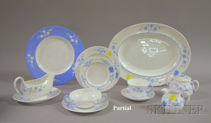 Appraisal: Seventy-two Piece Copeland Spode Blanc de Chine Pattern Porcelain Partial