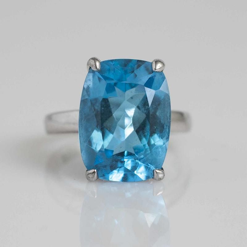 Appraisal: Blue Topaz Sterling Ring Blue topaz in sterling setting ring