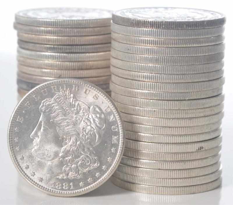 Appraisal: O S Morgan Silver Dollar Rolls Description coins Choice BU