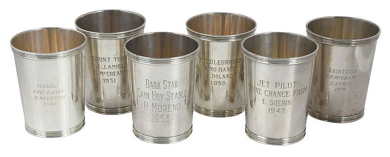 Appraisal: Set of Six Sterling Juleps American th century all with