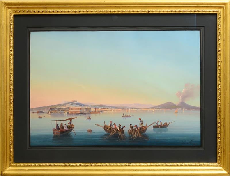 Appraisal: GIOACCHINO LA PIRA act - NAPOLI A MARE Gouache on