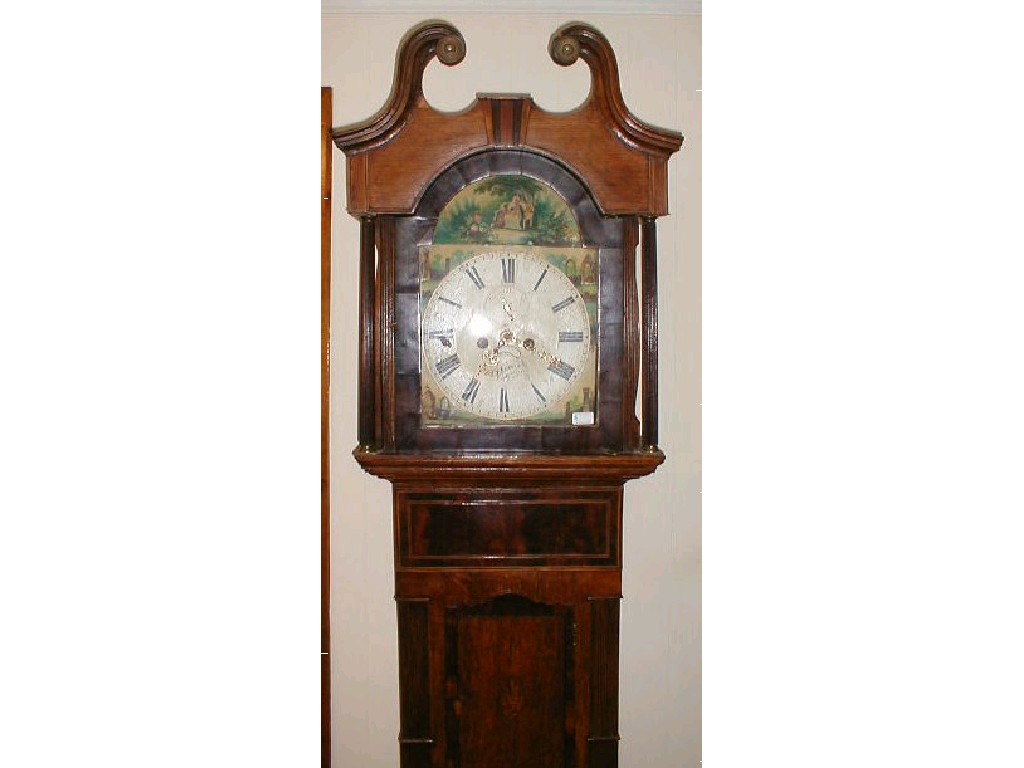 Appraisal: A thC North Country mahogany long case clock with swan