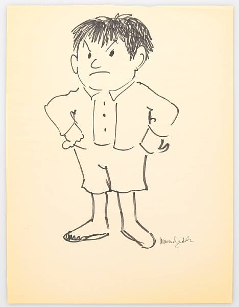 Appraisal: SENDAK MAURICE Original drawing black marker on paper x mm