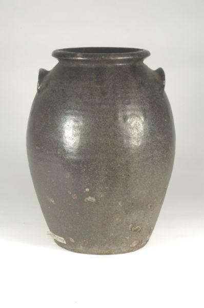 Appraisal: Unsigned Att George Donkel Two gallon alklaline glazed stoneware jar