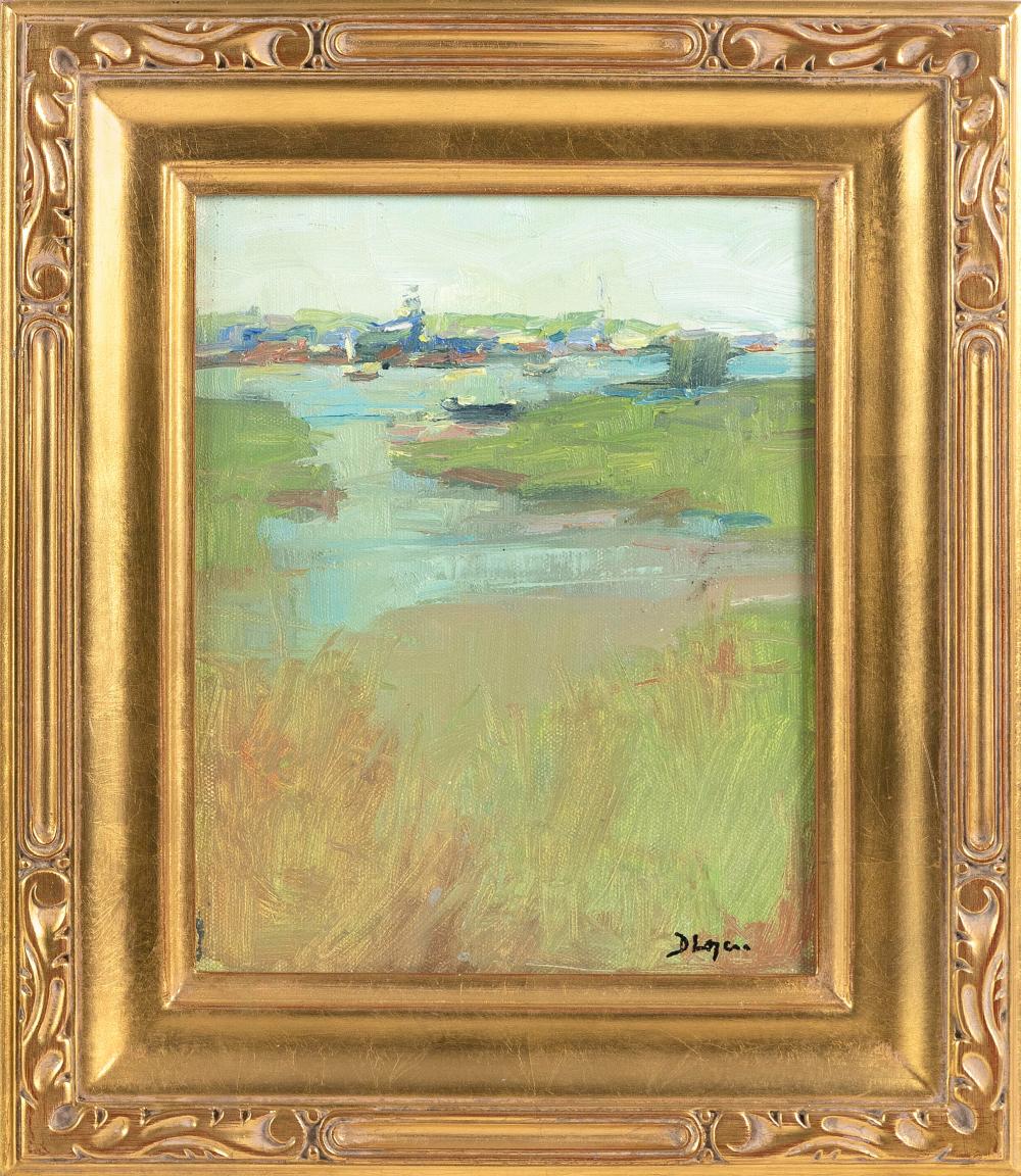 Appraisal: DAVID LAZARUS NANTUCKET MASSACHUSETTS B NANTUCKET HARBOR OIL X FRAMED