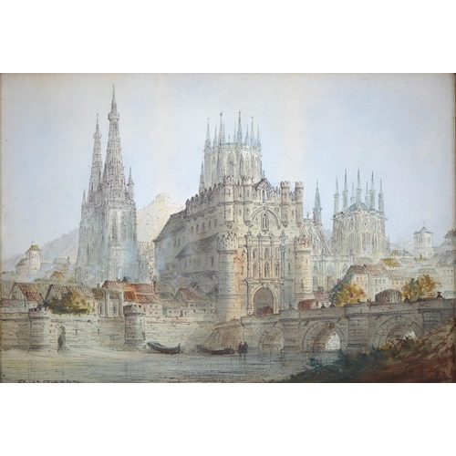 Appraisal: Paul Braddon - - Burgos Cathedral signed signed again inscribed