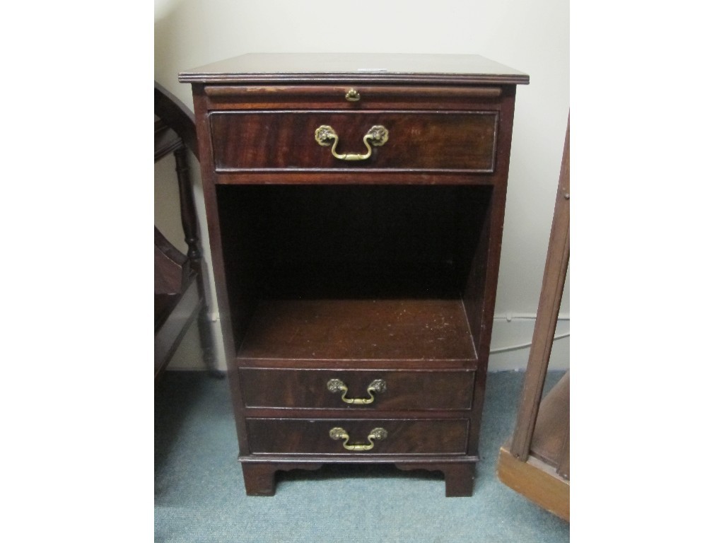 Appraisal: Edwardian mahogany bedside cabinet