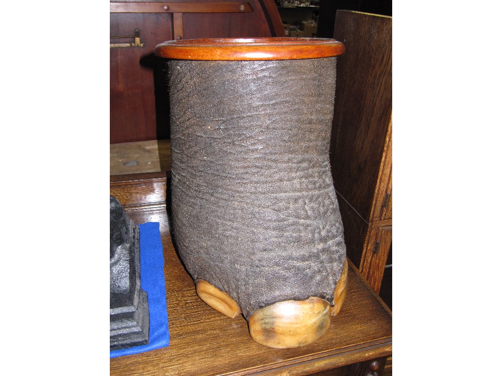 Appraisal: Elephant's Foot' wastepaper bucket