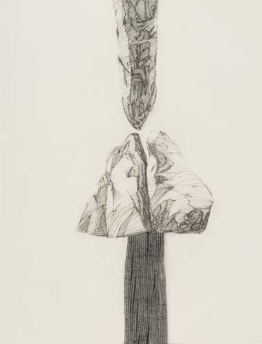 Appraisal: BARBARA CHASE-RIBOUD - Column and Fissure No Charcoal on wove