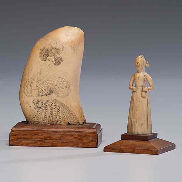 Appraisal: Scrimshaw Whale's Tooth and Woman English or American th century