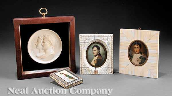 Appraisal: A Group of Seven Napoleonic Items comprising a miniature signed