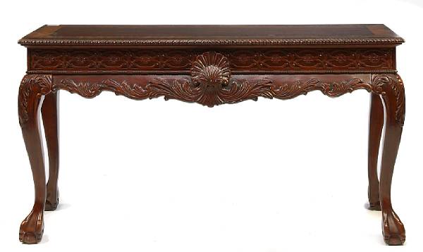 Appraisal: A Georgian style mahogany console table height in width in