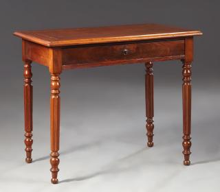 Appraisal: French Louis Philippe Carved Cherry Writing Table th c the