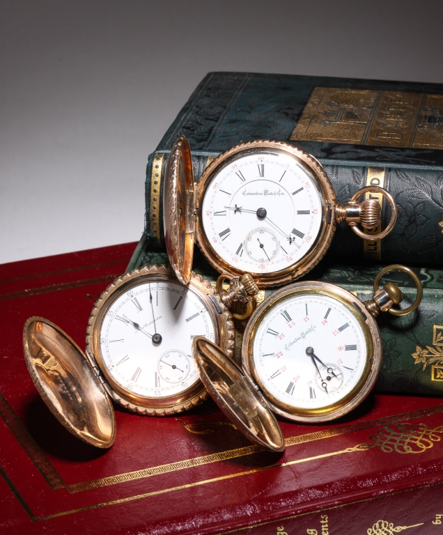 Appraisal: THREE COLUMBUS WATCH CO POCKET WATCHES American late th century