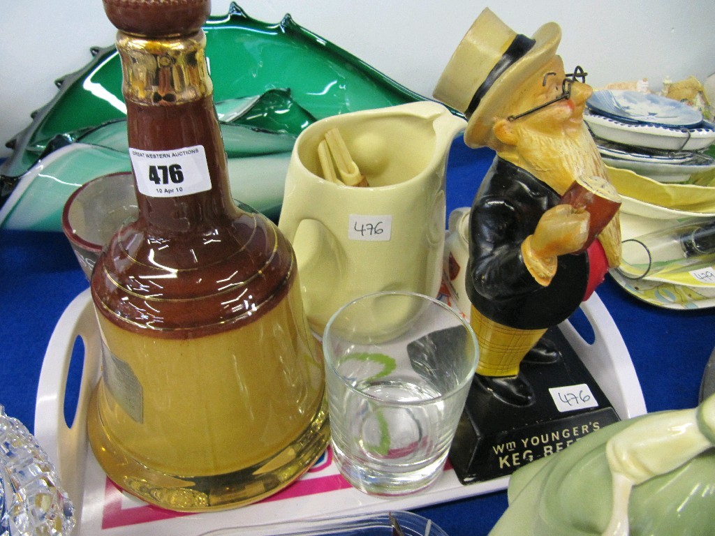 Appraisal: Lot comprising assorted whisky memorabilia etc - decanter water jug