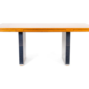 Appraisal: A Milo Baughman for Thayer Coggin Oak and Steel Desk