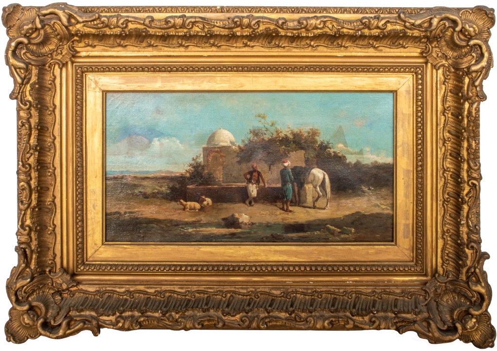 Appraisal: FOURMENG ORIENTALIST OIL ON CANVAS TH CENTURY Orientalist oil on