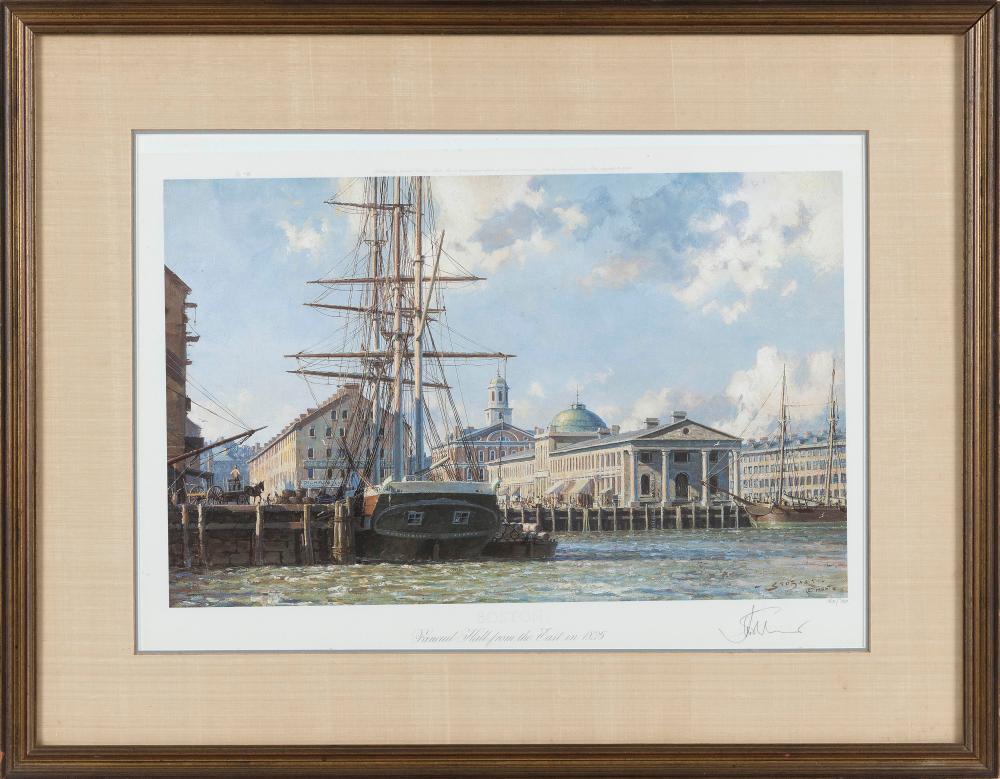 Appraisal: JOHN STOBART MASSACHUSETTS FLORIDA B FANEUIL HALL FROM THE EAST