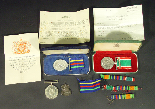 Appraisal: World War II Military Defence Medal together with a cased