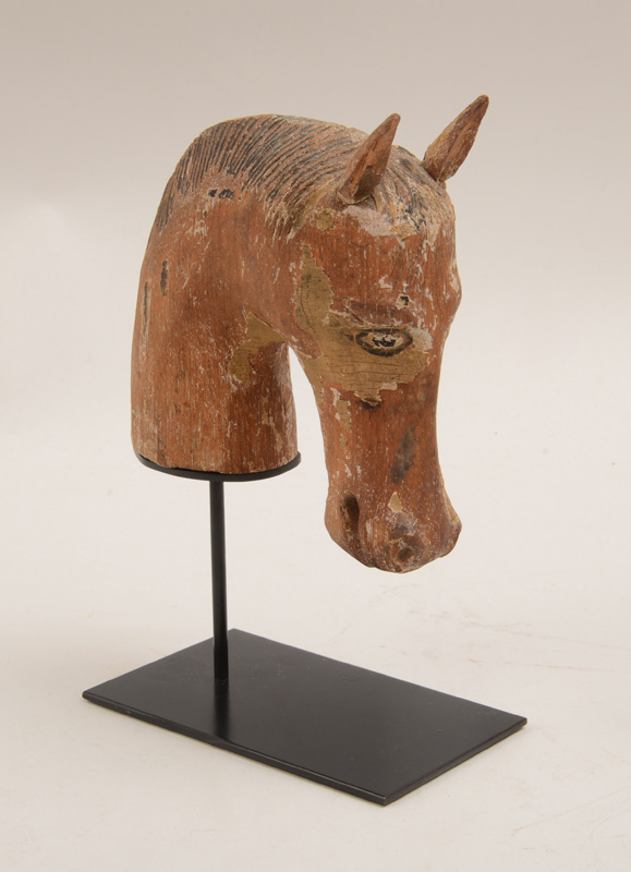 Appraisal: Carved Wood Head of a Horse with Traces of Polychrome