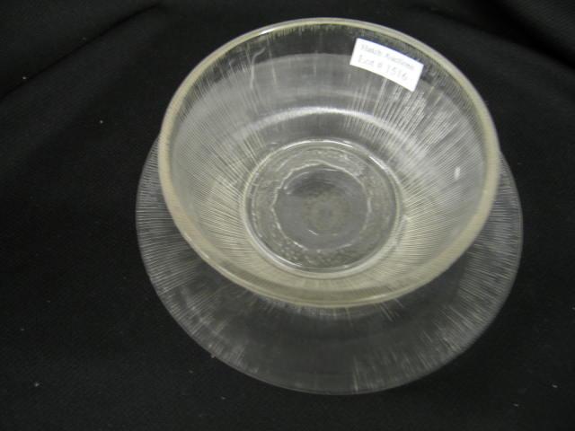 Appraisal: R Lalique French Crystal Bowl Underplate Bacchus design bowl underplate