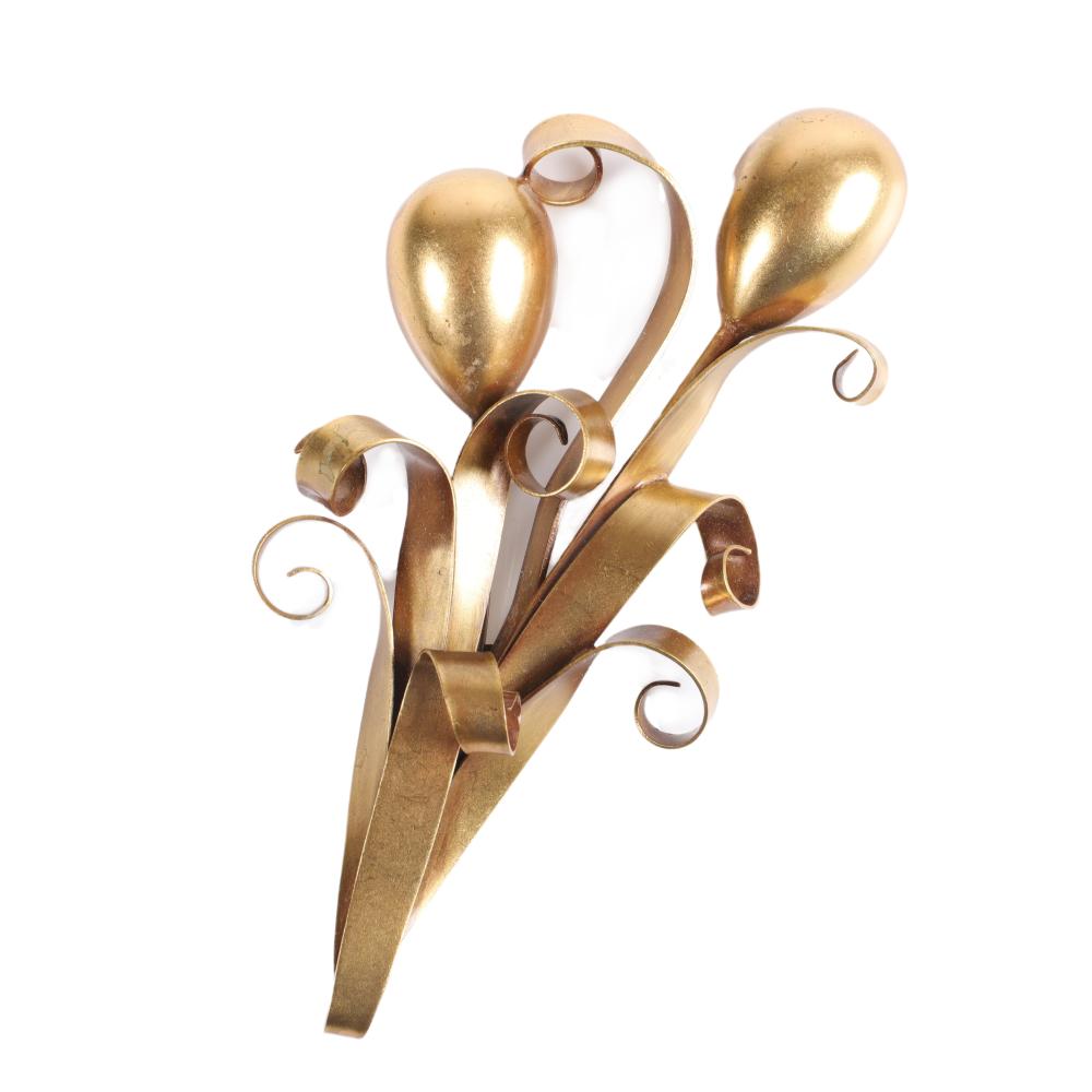 Appraisal: JOSEFF OF HOLLYWOOD LARGE STYLIZED GOLD TONE RIBBON SPRAY PIN