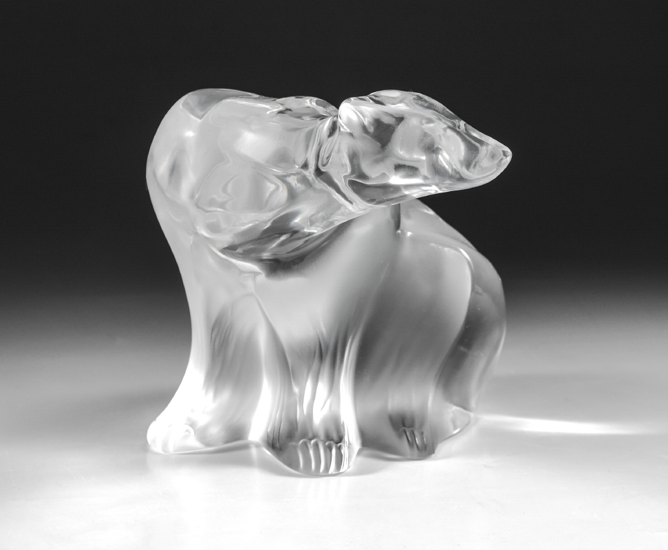 Appraisal: LALIQUE CRYSTAL POLAR BEAR Signed Lalique France approx ''h x