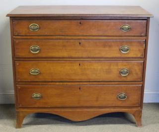 Appraisal: Antique Mahogany Inlaid American Chest A nice looking period chest